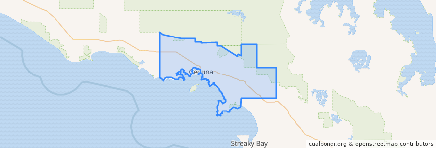 Mapa de ubicacion de The District Council of Ceduna.