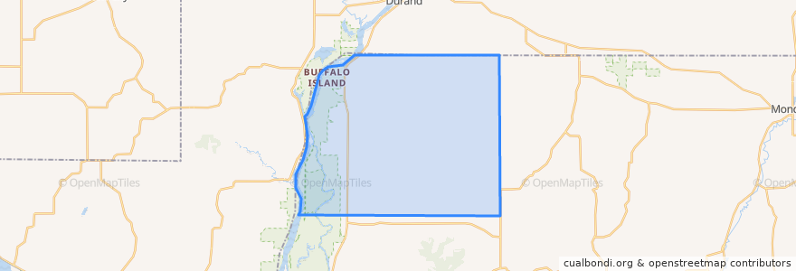 Mapa de ubicacion de Town of Maxville.