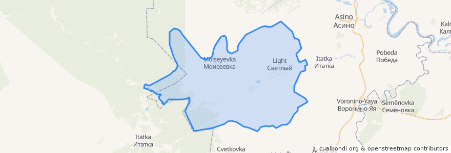 Mapa de ubicacion de Новиковское сельское поселение.