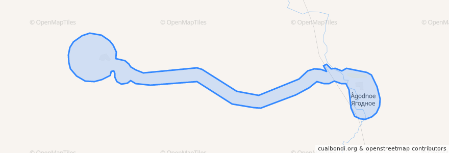 Mapa de ubicacion de Ягоднинское сельское поселение.