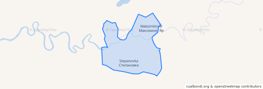 Mapa de ubicacion de Степановское сельское поселение.