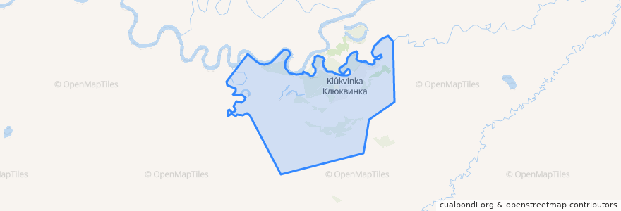 Mapa de ubicacion de Клюквинское сельское поселение.