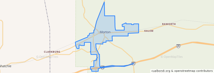 Mapa de ubicacion de Morton.