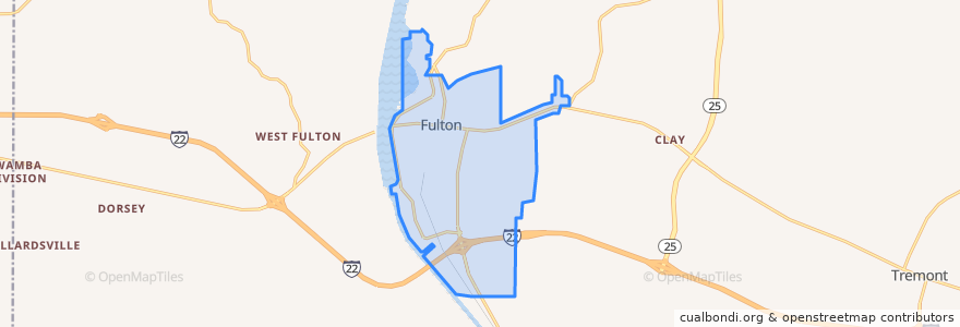 Mapa de ubicacion de Fulton.