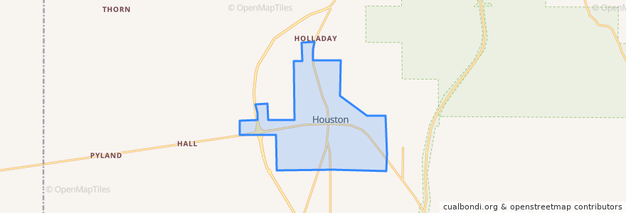 Mapa de ubicacion de Houston.