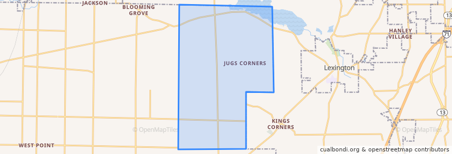 Mapa de ubicacion de Troy Township.