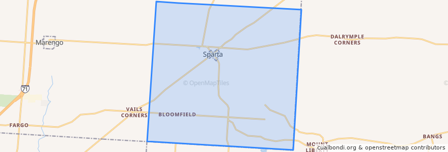 Mapa de ubicacion de South Bloomfield Township.