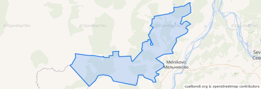 Mapa de ubicacion de Баткатское сельское поселение.