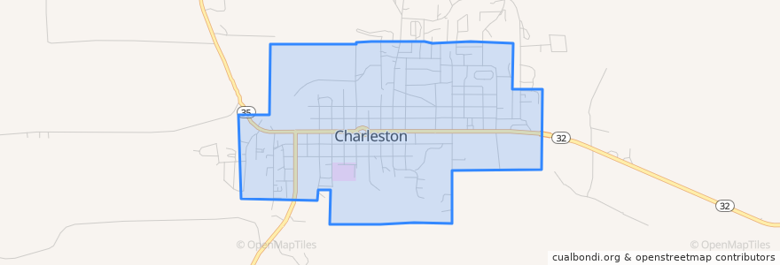 Mapa de ubicacion de Charleston.