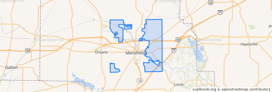 Mapa de ubicacion de Madison Township.