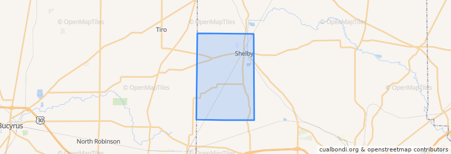 Mapa de ubicacion de Sharon Township.