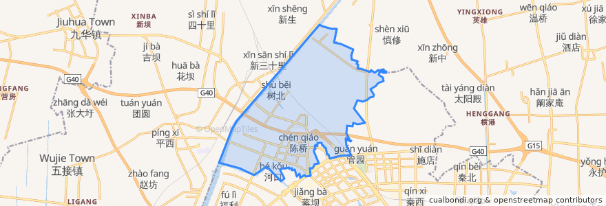 Mapa de ubicacion de 陈桥街道.