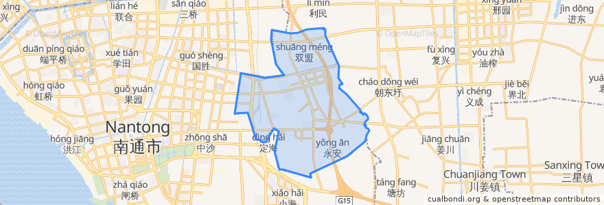 Mapa de ubicacion de 先锋街道.