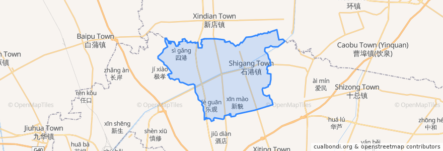 Mapa de ubicacion de 石港镇.