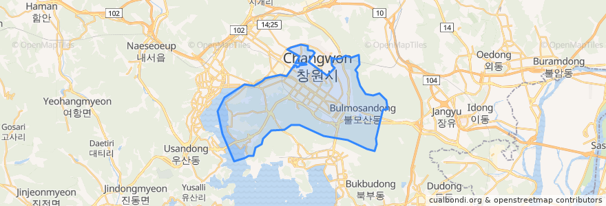 Mapa de ubicacion de 성산구.