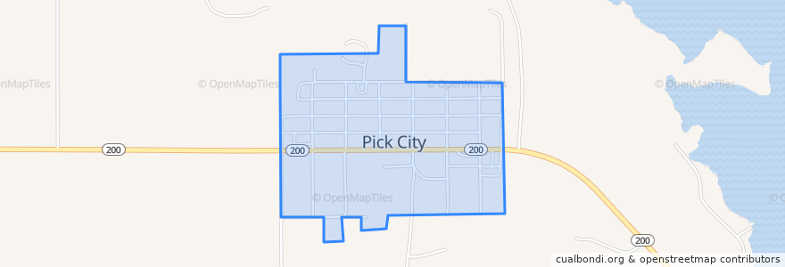 Mapa de ubicacion de Pick City.