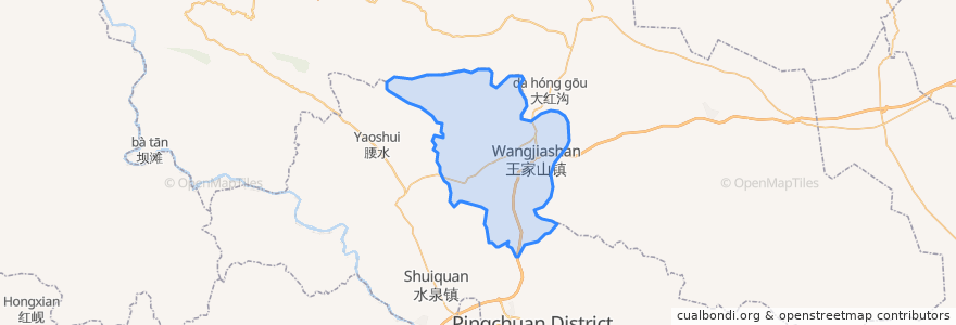 Mapa de ubicacion de 王家山镇.