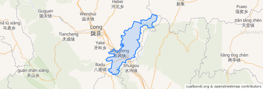 Mapa de ubicacion de 东风镇.