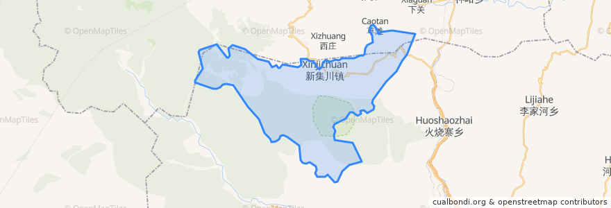 Mapa de ubicacion de 新集川乡.