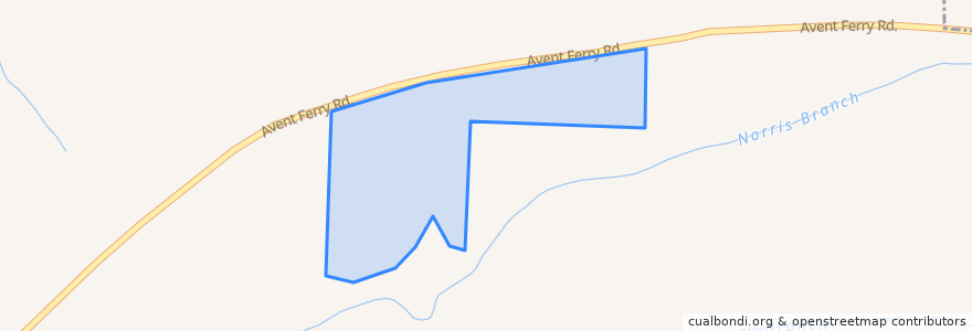 Mapa de ubicacion de Town of Holly Springs.
