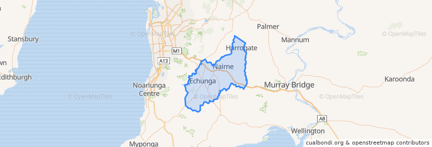 Mapa de ubicacion de Mount Barker District Council.