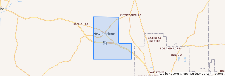 Mapa de ubicacion de New Brockton.