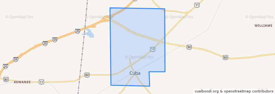 Mapa de ubicacion de Cuba.