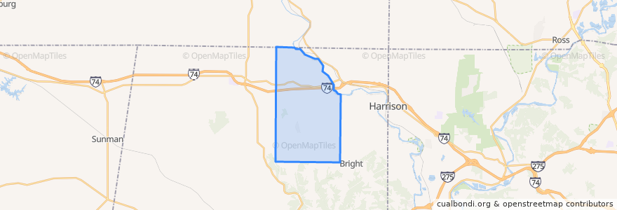 Mapa de ubicacion de Logan Township.