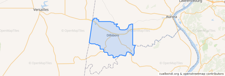 Mapa de ubicacion de Clay Township.