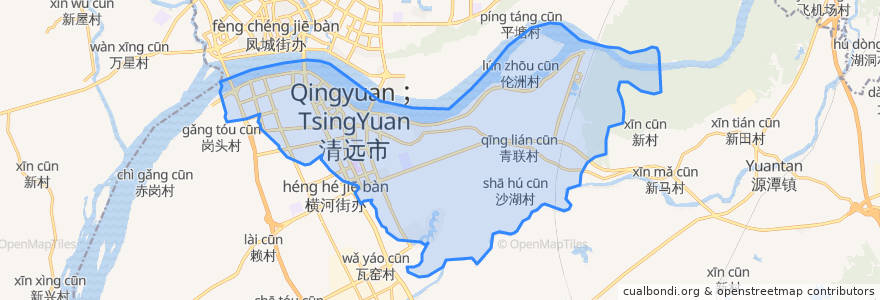 Mapa de ubicacion de 洲心街道.