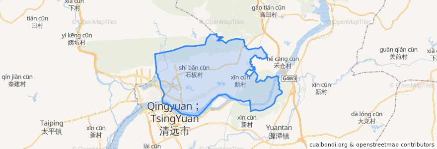 Mapa de ubicacion de 东城街道.