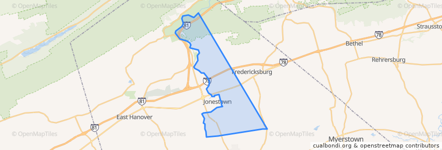 Mapa de ubicacion de Swatara Township.