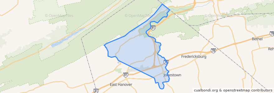 Mapa de ubicacion de Union Township.