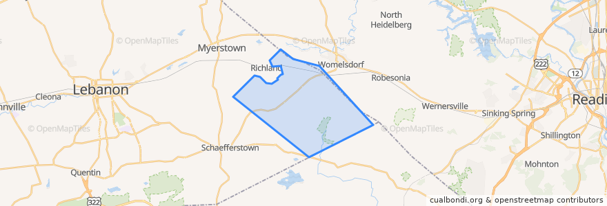 Mapa de ubicacion de Millcreek Township.