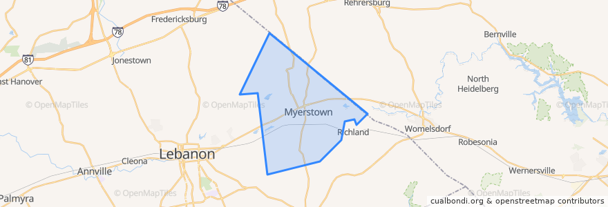 Mapa de ubicacion de Jackson Township.