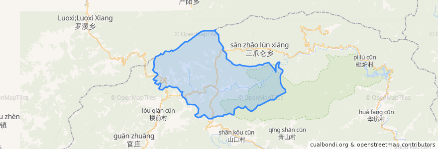 Mapa de ubicacion de 璪都镇.