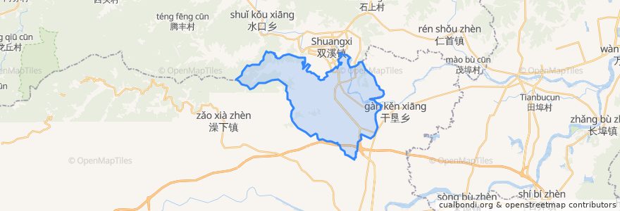 Mapa de ubicacion de Xiangtian.