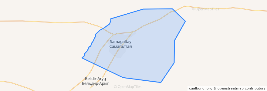 Mapa de ubicacion de сумон Самагалтай.