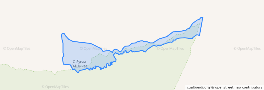 Mapa de ubicacion de сумон О-Шынаа.