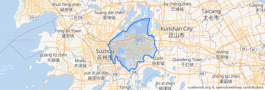 Mapa de ubicacion de 蘇州工業園区.