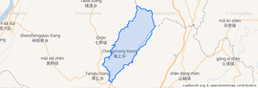 Mapa de ubicacion de 城上乡.