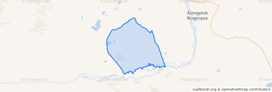 Mapa de ubicacion de сельское поселение Кункур.