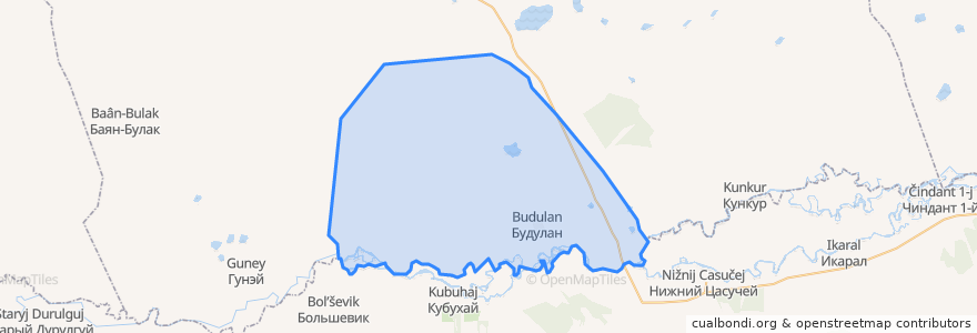 Mapa de ubicacion de сельское поселение Будулан.