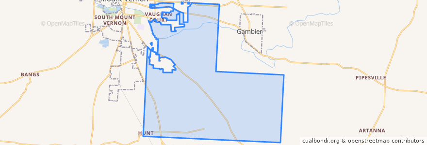 Mapa de ubicacion de Pleasant Township.