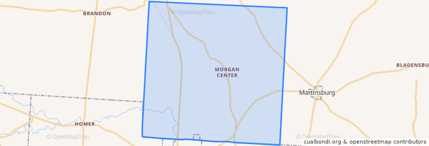 Mapa de ubicacion de Morgan Township.