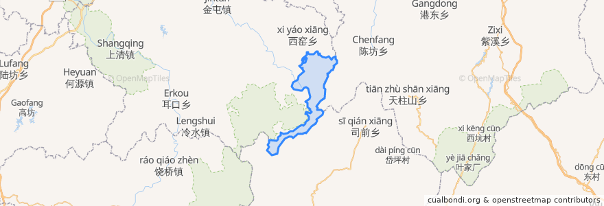 Mapa de ubicacion de 樟坪畲族乡.