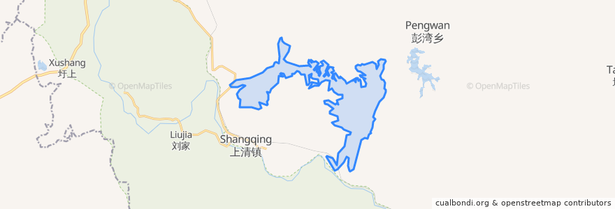 Mapa de ubicacion de 上清林场.