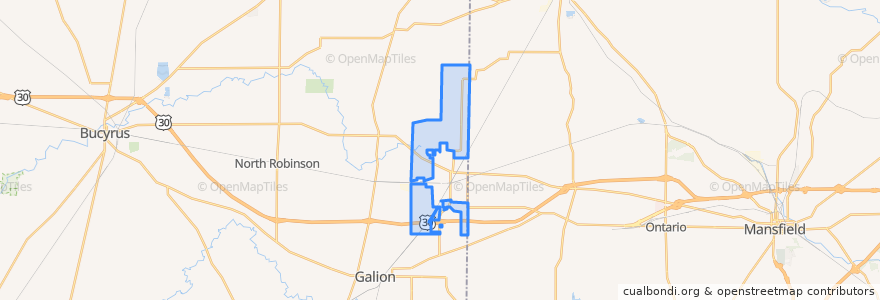 Mapa de ubicacion de Jackson Township.