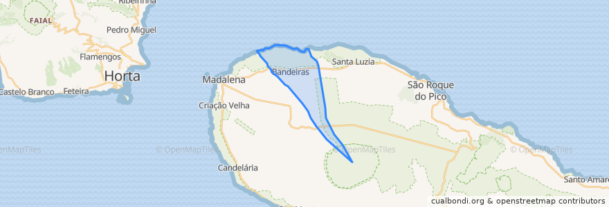 Mapa de ubicacion de Bandeiras.