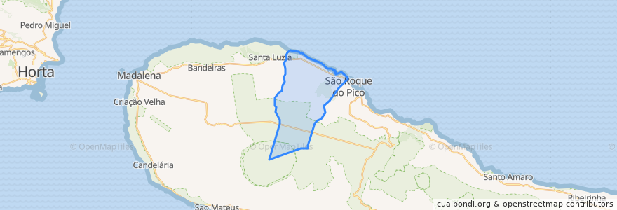 Mapa de ubicacion de Santo António.